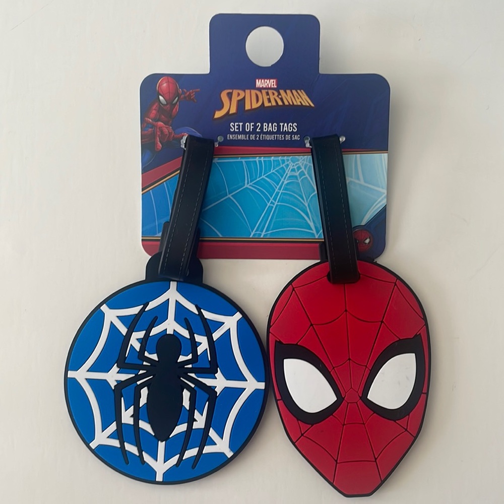 Disney Marvel Spiderman Spider-Man luggage tags - set of 2 pieces brand new NWT